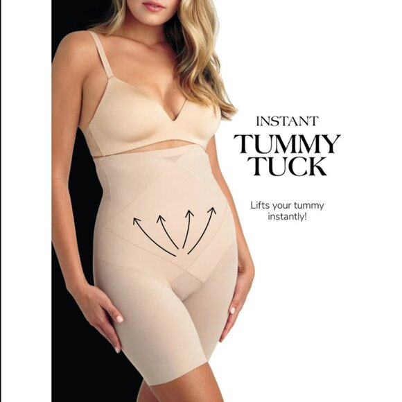 NWT Beige Cupid Women's Extra Firm Control Tummy Tuck High Waist Brief Shapewear - Picture 6 of 6